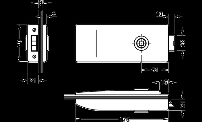 981 49 500 Aço inox Escovado Fechadura : Modelo GHR102 102 410 981 49 504 Aço inox Escovado