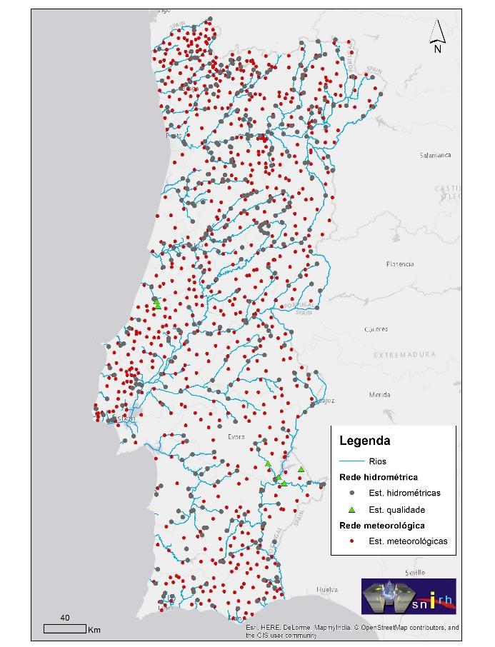 1. Redes Hidrometeorológicas Redes Hidrometeorológicas Incluem cerca de 931 estações, das quais 311 estações são hidrométricas (que medem níveis hidrométricos, cotas ou caudais) e 620 são