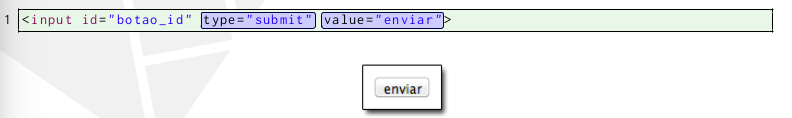 Programação para web HTML: Formulários 14/46 Botões de submit Para adicionar um botão