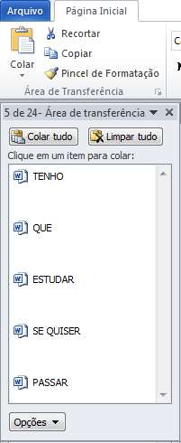 Aqui é possível fazer com que a área de transferência do Word seja ativada automaticamente ao se clicar duas