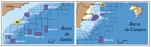 Figura 3.5: Blocos do Pré-Sal Concedidos na 2 a Rodada (autora, com base em ANP 2013) Figura 3.