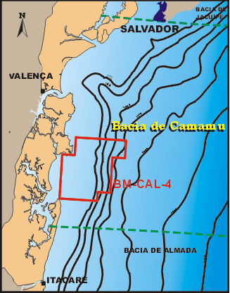 Bacia de Sergipe-Alagoas (3 blocos em terra e 2 no mar) Figura 2.14: Blocos da Bacia de Sergipe-Alagoas Ofertados na 2 a Rodada (ANP, 2013) Bacia do Recôncavo (3 blocos em terra) Figura 2.