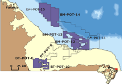 Bacia de Barreirinhas (2 blocos no mar) Figura 2.41: Blocos da Bacia de Barreirinhas Ofertados na 4 a Rodada (ANP, 2013) Bacia de Pernambuco-Paraíba (1 bloco no mar) Figura 2.