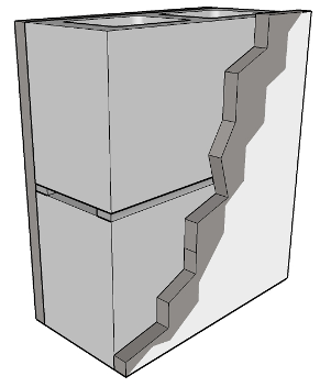 Argamassa externa () 19cm bloco de concreto 2,69 272 6 de gesso 2cm Gesso interno (placa