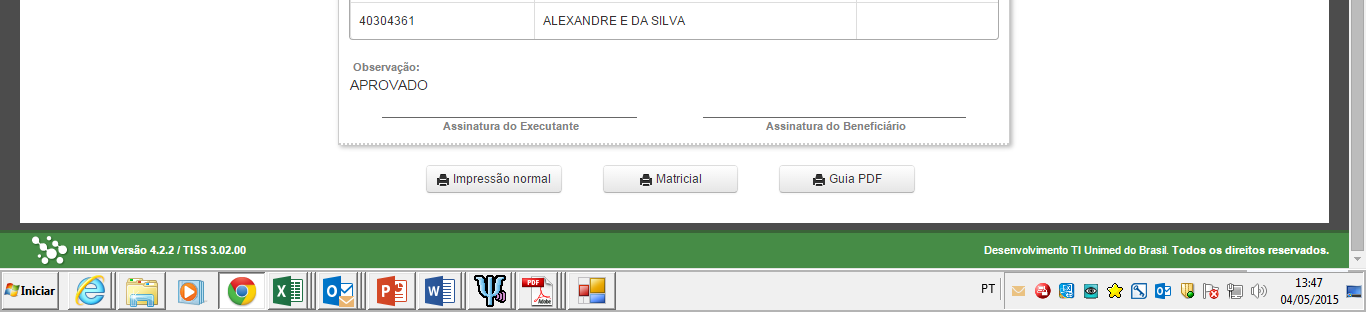 6.2 Execução Objetivo: Permitir consultar as Solicitações realizadas até a data atual, e que sua Execução ainda não tenha sido realizada.