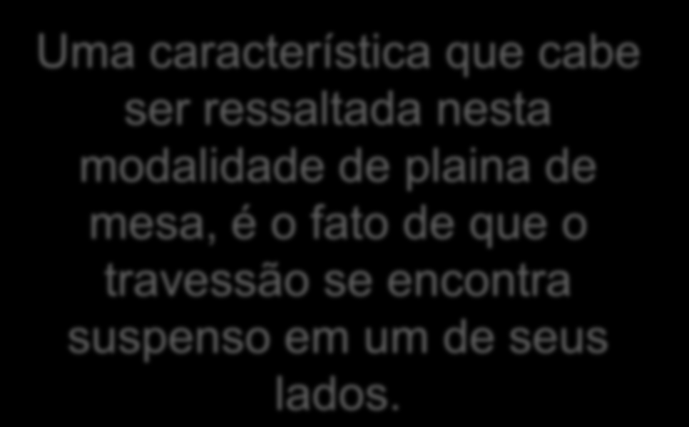 ressaltada nesta modalidade de plaina de mesa, é