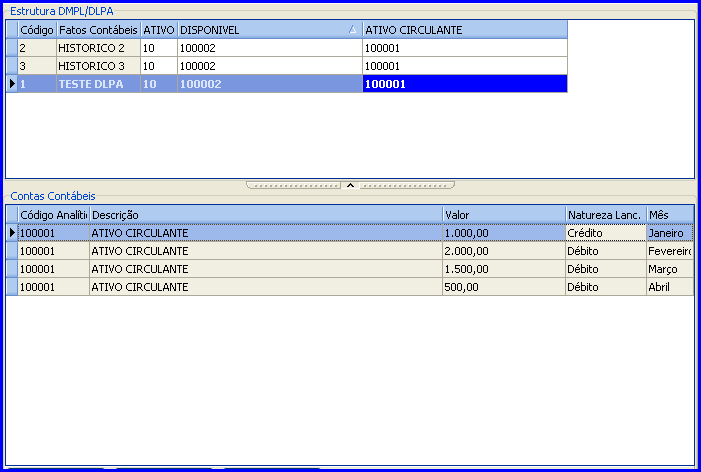 3.19 Selecione com um clique a conta que deseja informar ou alterar Contas Contábeis; 3.20 Clique o botão Inserir ou Editar na parte inferior da planilha Contas Contábeis, caso necessário; 3.