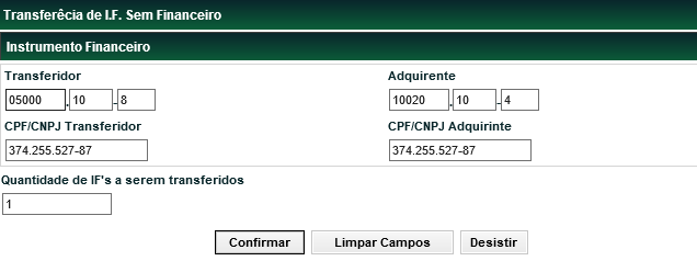 Caso o lançamento da operação de transferência sem financeiro não for confirmada pela contraparte até D+1, durante a grade de registro, sem liquidação no STR, das 8h às 18h50, deve ser estornada pelo