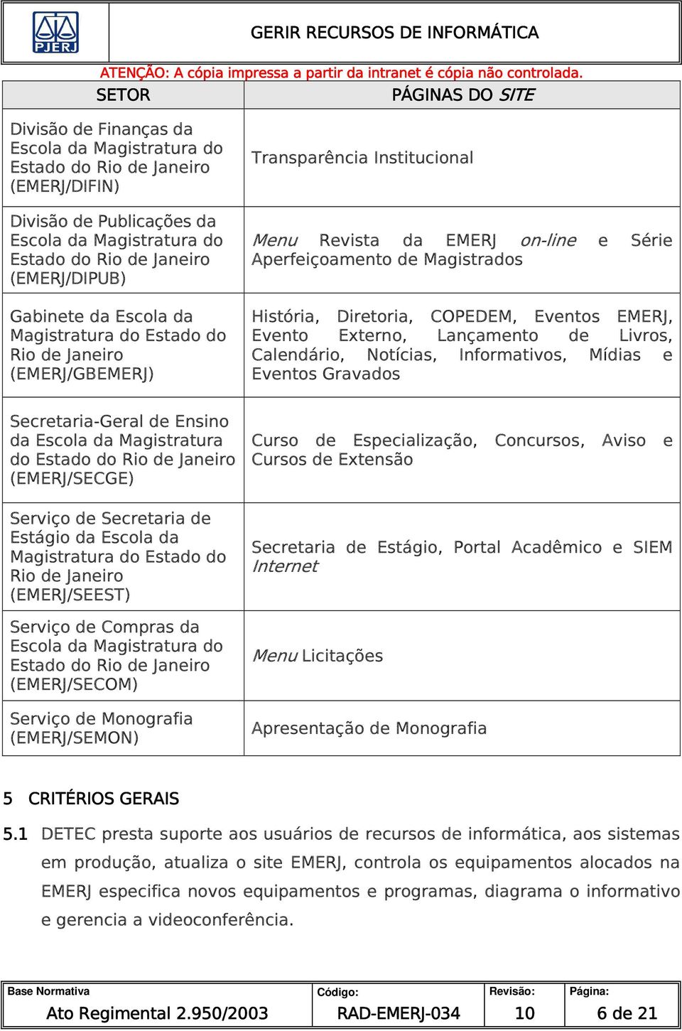 Diretoria, COPEDEM, Eventos EMERJ, Evento Externo, Lançamento de Livros, Calendário, Notícias, Informativos, Mídias e Eventos Gravados Secretaria-Geral de Ensino da Escola da Magistratura do Estado