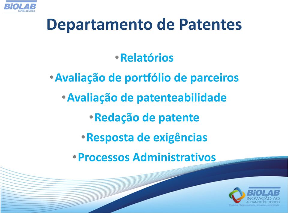 Avaliação de patenteabilidade Redação de