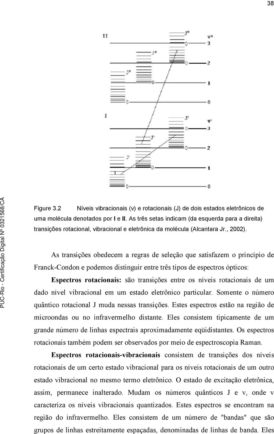 As transições obedecem a regras de seleção que satisfazem o princípio de Franck-Condon e podemos distinguir entre três tipos de espectros ópticos: Espectros rotacionais: são transições entre os