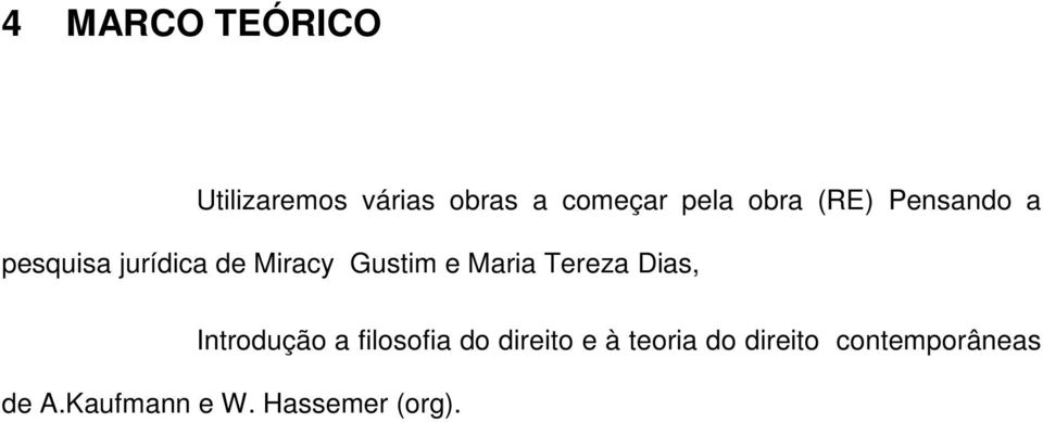 Maria Tereza Dias, Introdução a filosofia do direito e à