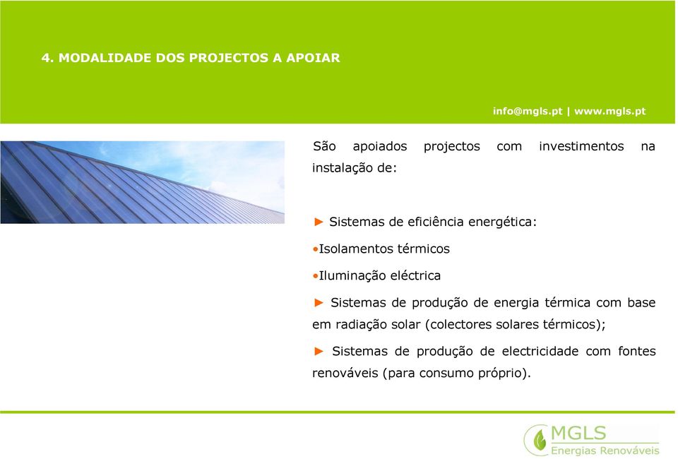 eléctrica Sistemas de produção de energia térmica com base em radiação solar (colectores