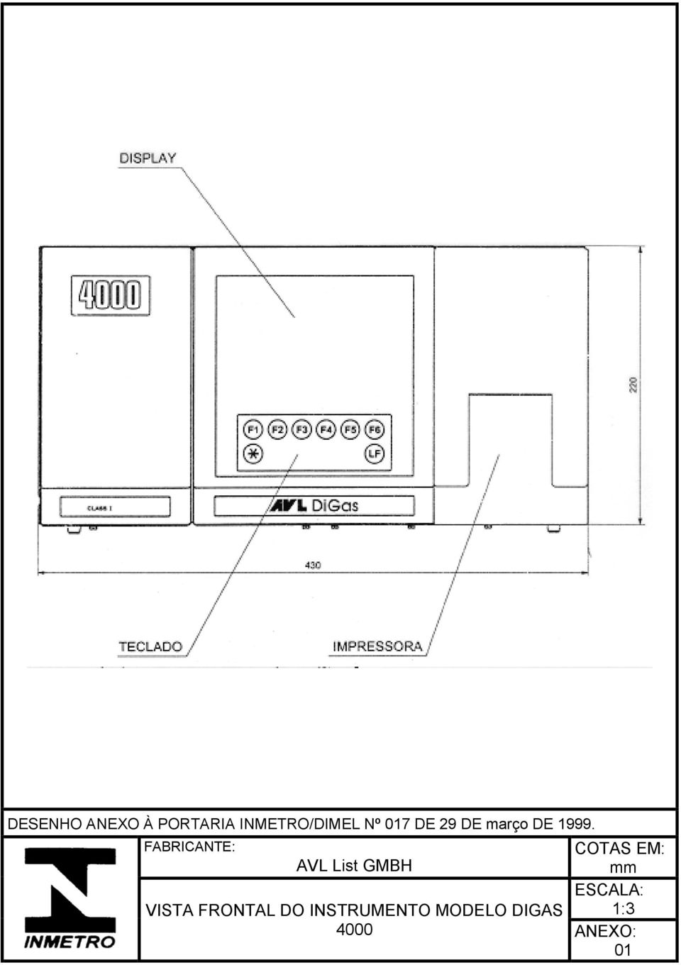 FABRICANTE: COTAS EM: AVL List GMBH mm