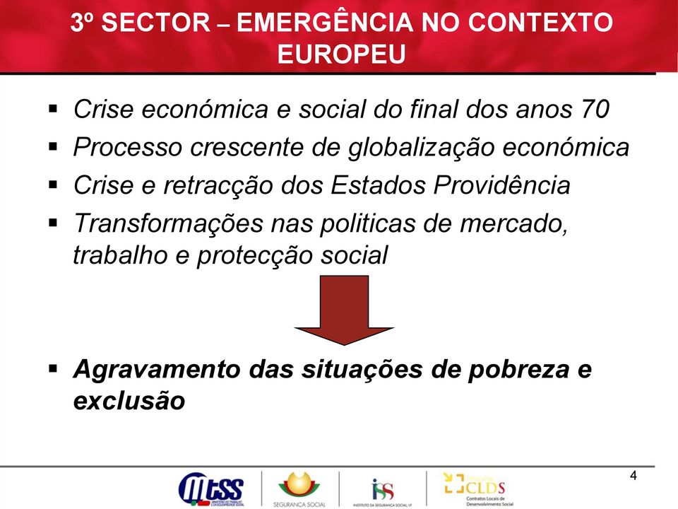 retracção dos Estados Providência Transformações nas politicas de