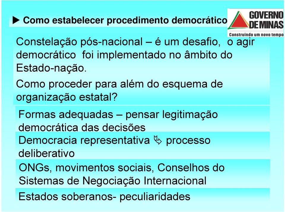 Formas adequadas pensar legitimação democrática das decisões Democracia representativa processo