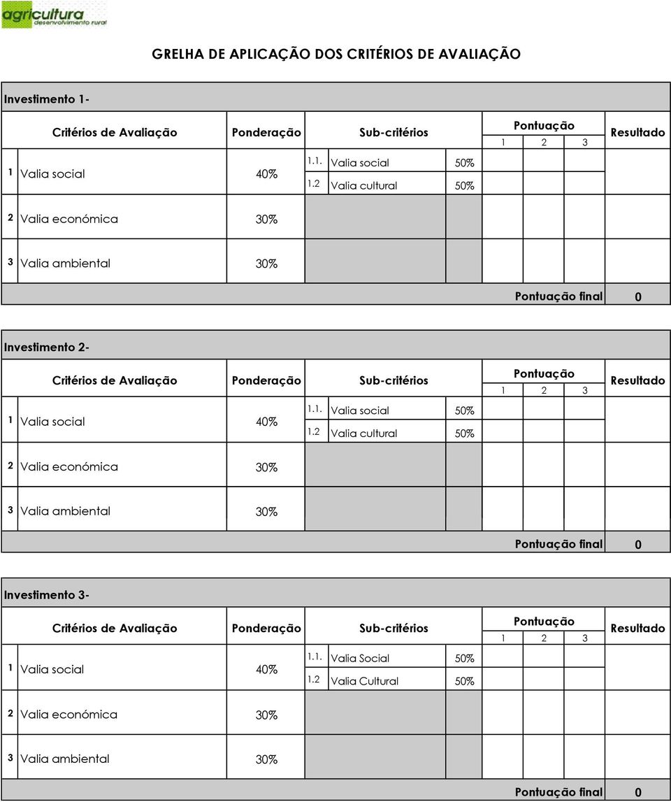 2 Valia cultural 5% Investimento 2-1 2 Valia cultural 5%