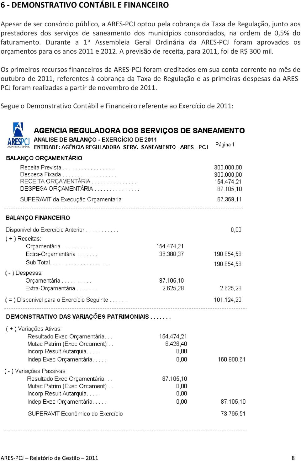 A previsão de receita, para 2011, foi de R$ 300 mil.
