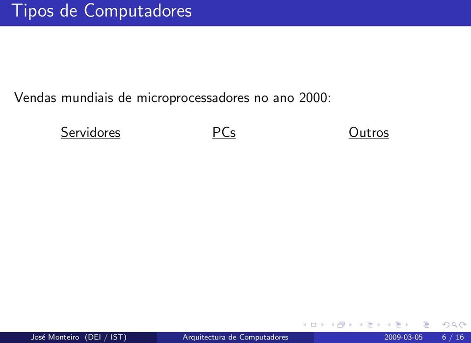 Servidores PCs Outros José Monteiro (DEI