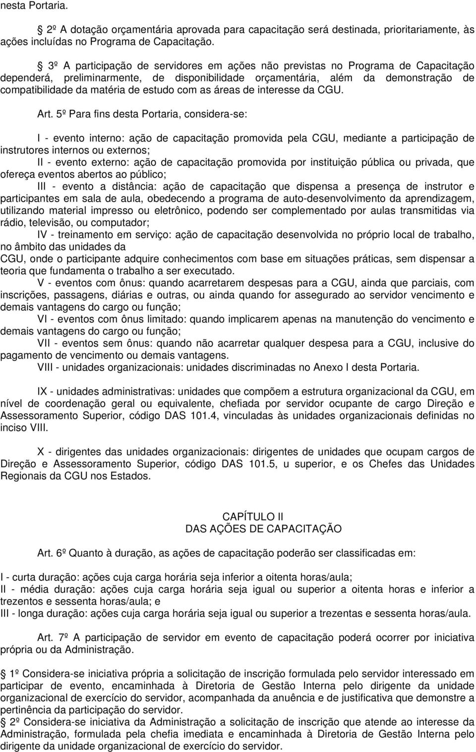 estudo com as áreas de interesse da CGU. Art.