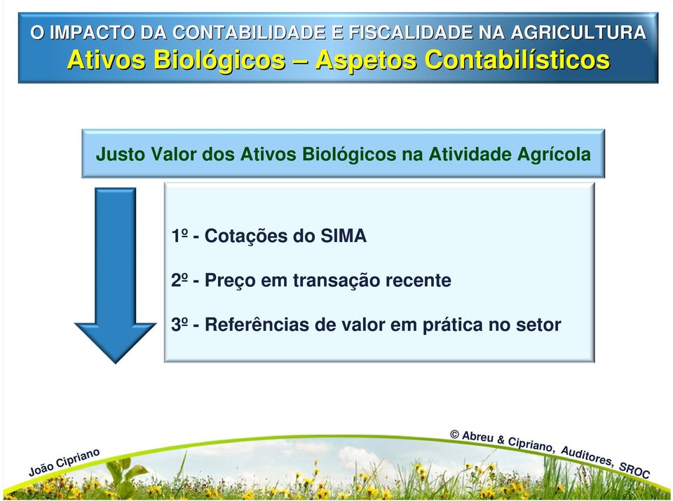 SIMA 2º - Preço em transação recente 3º