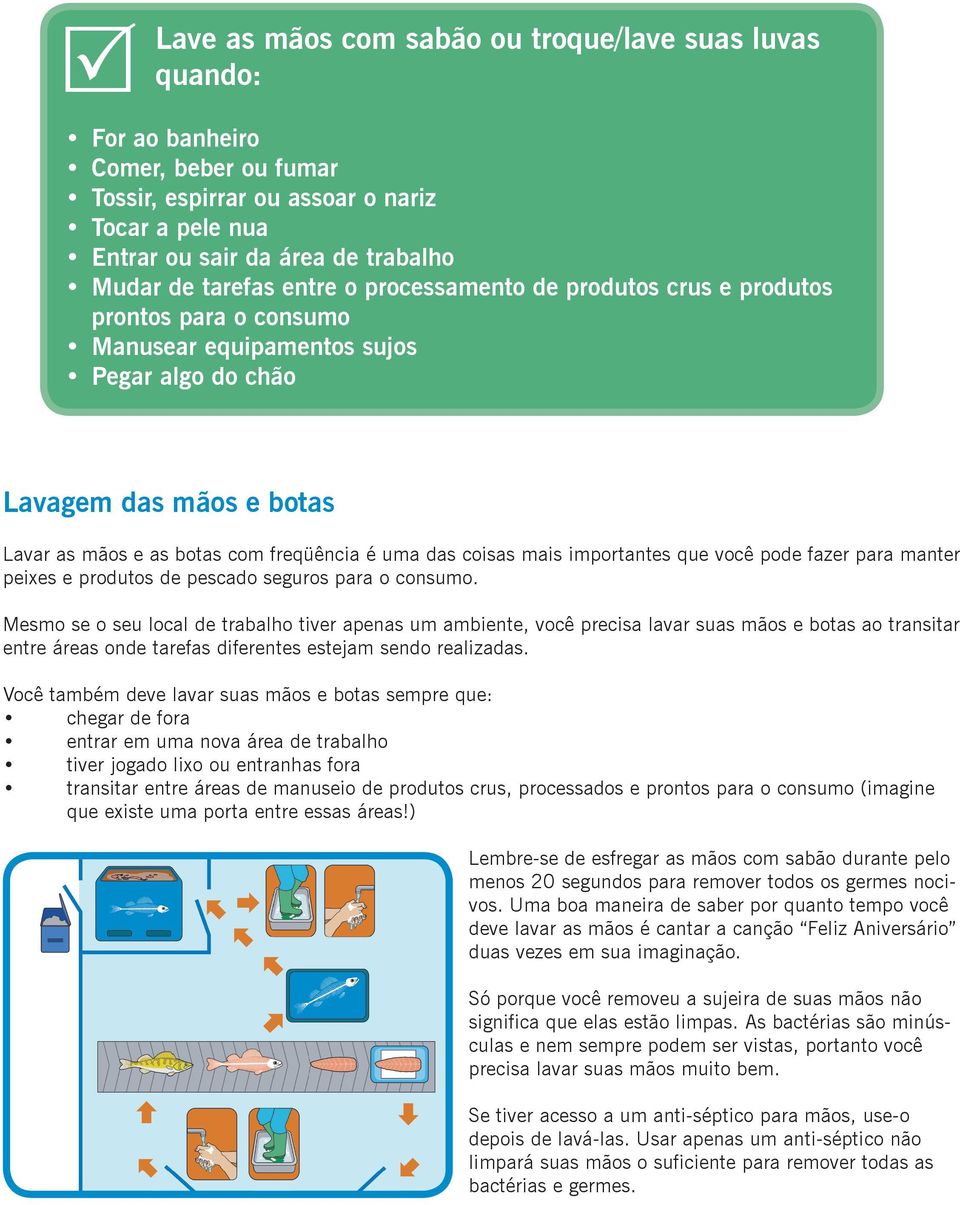 coisas mais importantes que você pode fazer para manter peixes e produtos de pescado seguros para o consumo.