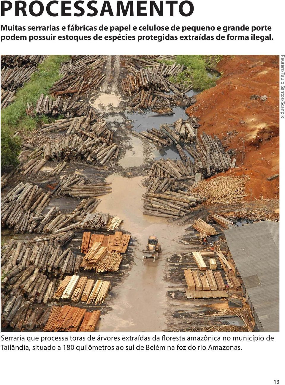 Reuters/Paulo Santos/Scanpix Serraria que processa toras de árvores extraídas da