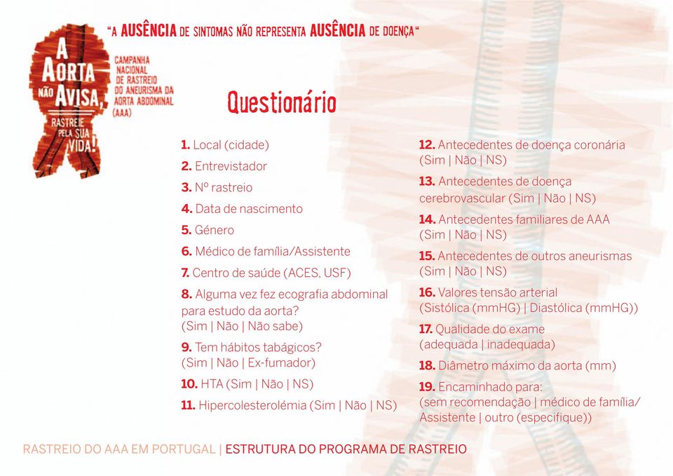 19. RASTREIO DO AAA EM PORTUGAL