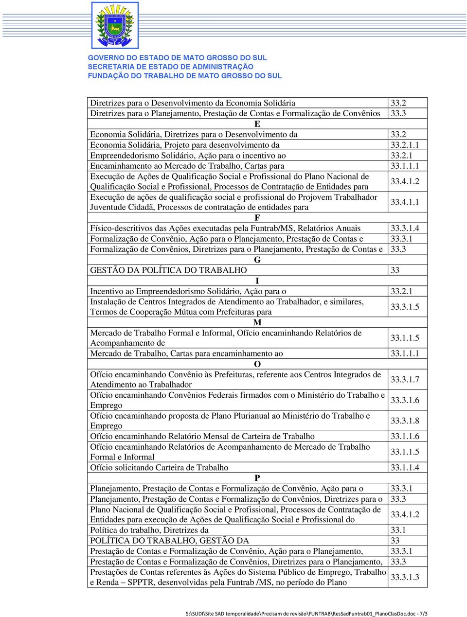 1.1.1 Execução de Ações de Qualificação Social e Profissional do Plano Nacional de Qualificação Social e Profissional, Processos de Contratação de Entidades para Execução de ações de qualificação