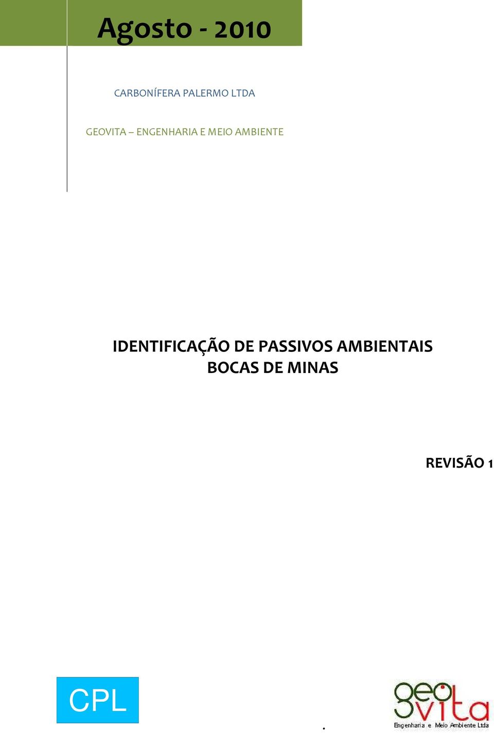 AMBIENTE IDENTIFICAÇÃO DE PASSIVOS