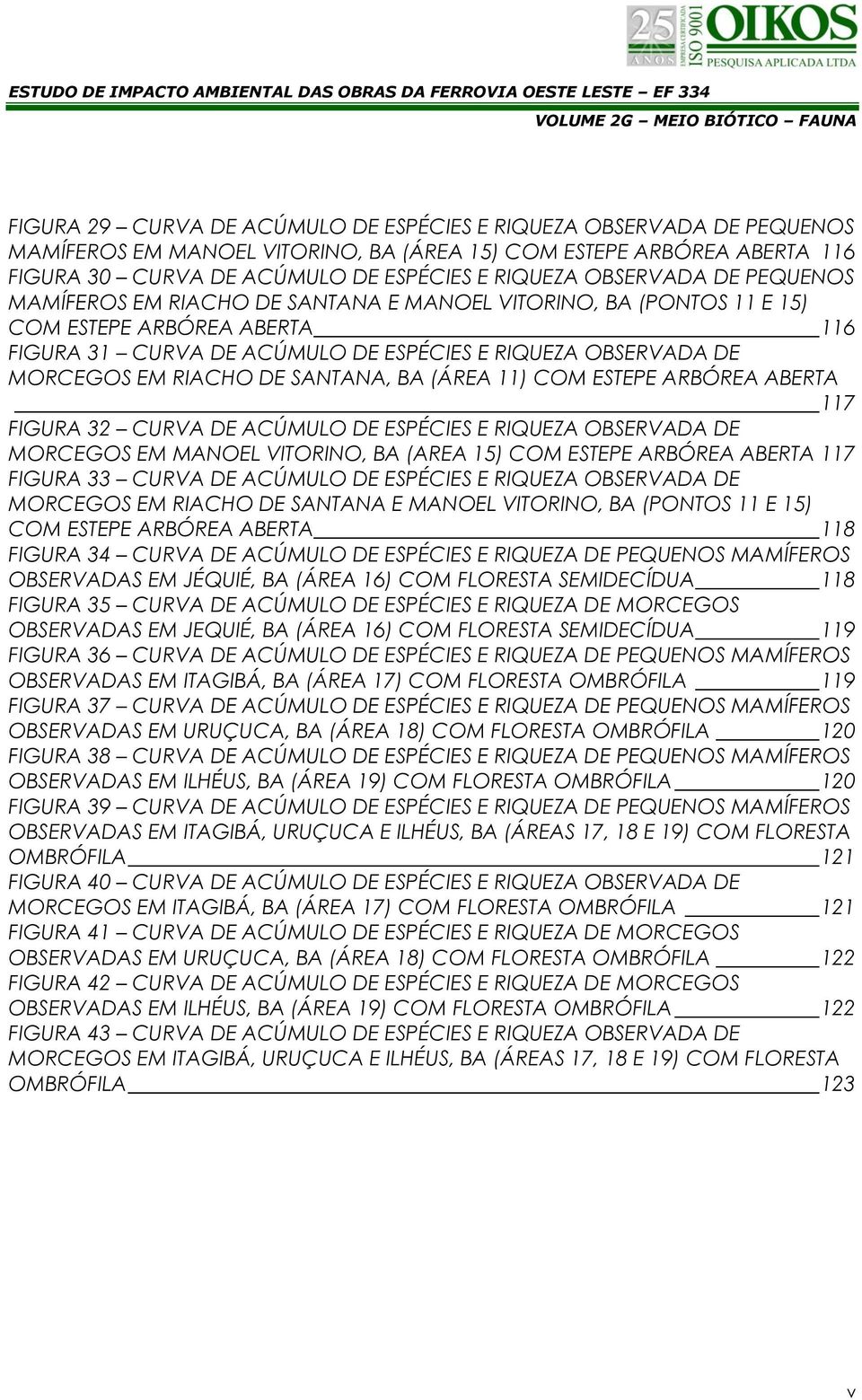 RIACHO DE SANTANA, BA (ÁREA 11) COM ESTEPE ARBÓREA ABERTA 117 FIGURA 32 CURVA DE ACÚMULO DE ESPÉCIES E RIQUEZA OBSERVADA DE MORCEGOS EM MANOEL VITORINO, BA (AREA 15) COM ESTEPE ARBÓREA ABERTA 117