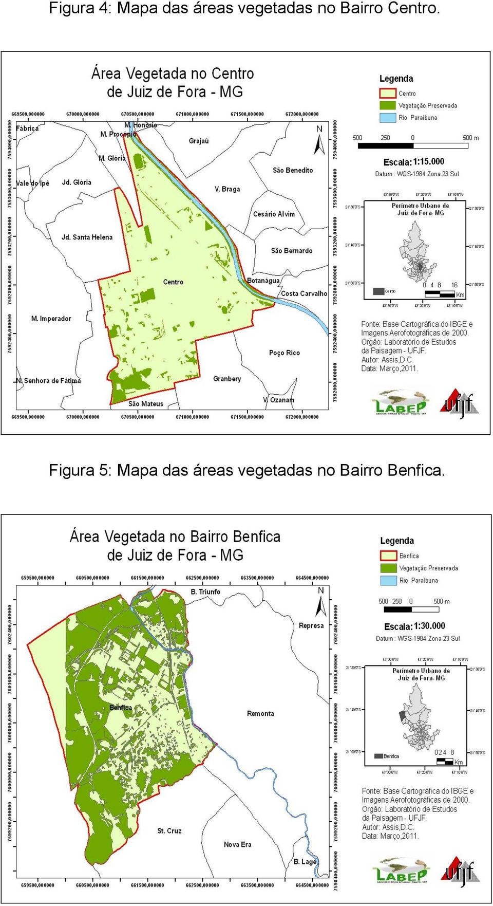 Figura 5: Mapa das áreas