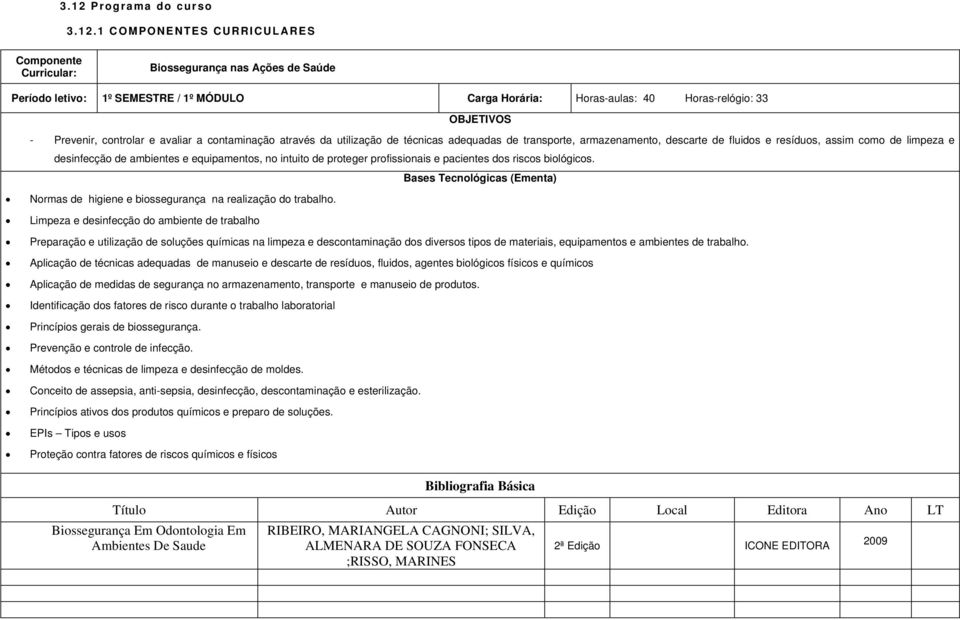 riscos biológicos. Normas de higiene e biossegurança na realização do trabalho.