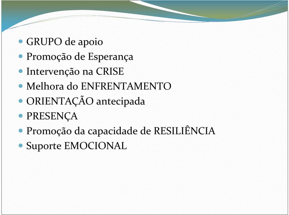 ENFRENTAMENTO ORIENTAÇÃO antecipada