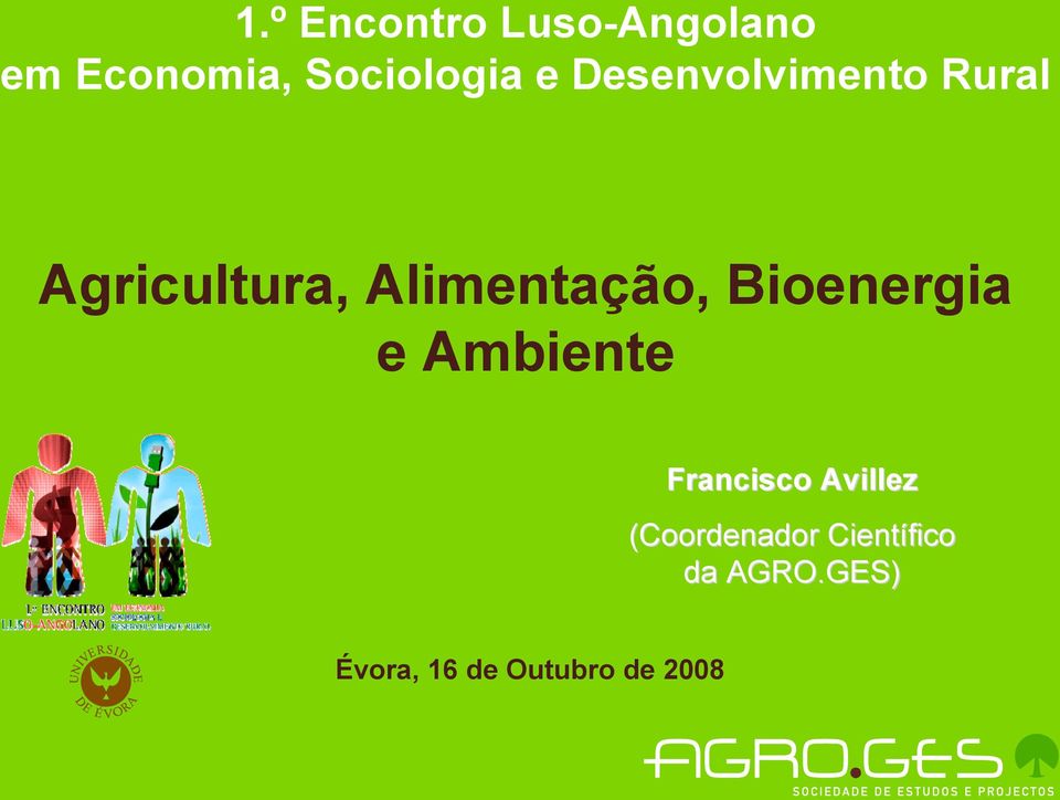Agricultura, Bioenergia e Francisco Avillez
