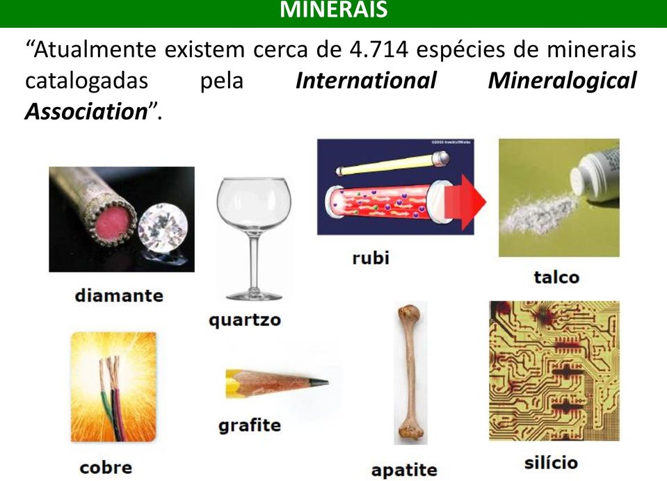 714 espécies de minerais