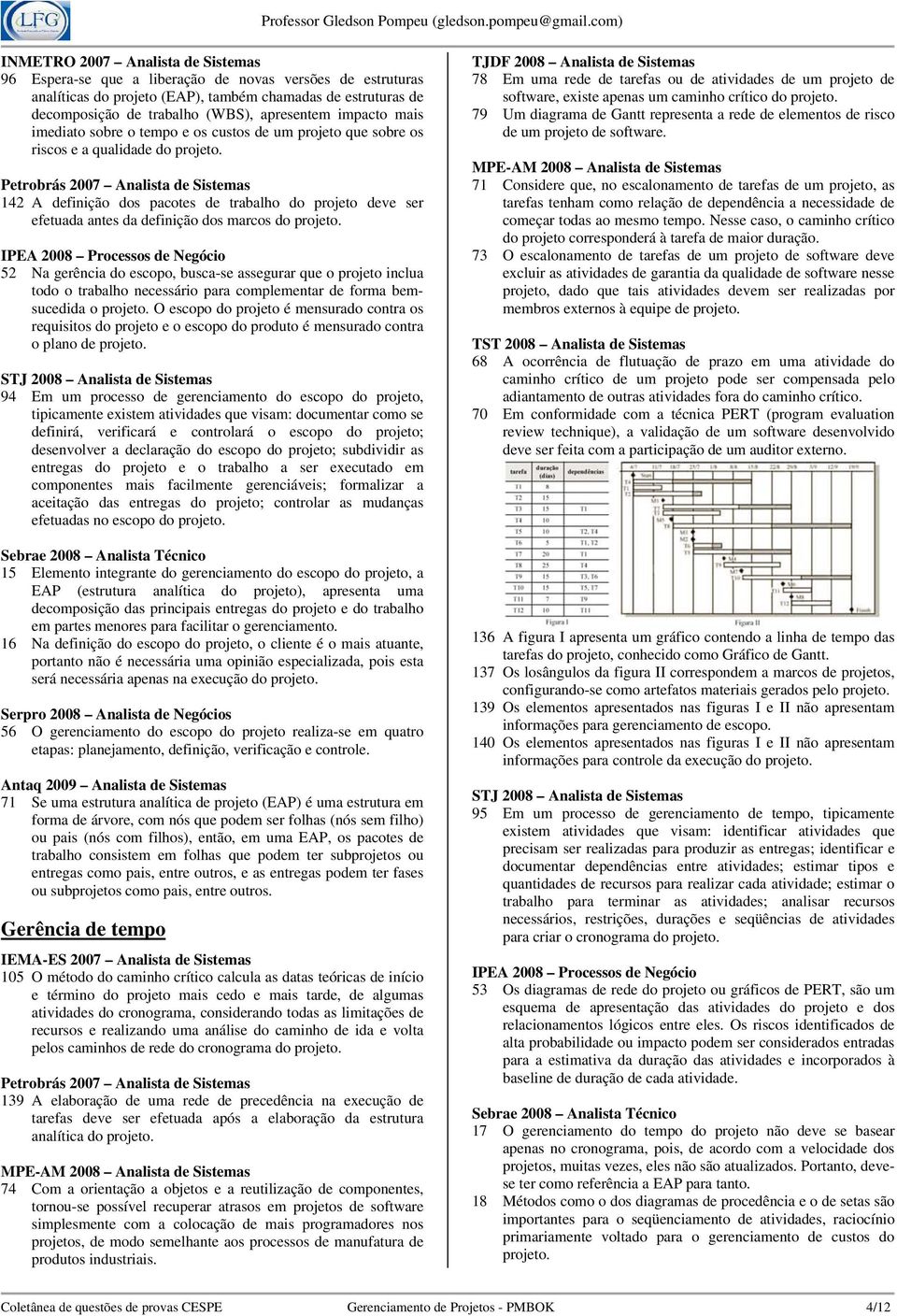 52 Na gerência do escopo, busca-se assegurar que o projeto inclua todo o trabalho necessário para complementar de forma bemsucedida o projeto.