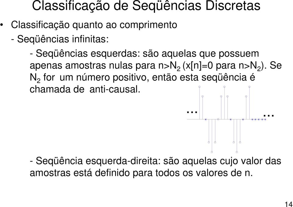 Se N 2 for um úmero positivo, etão esta seqüêcia é chamada de ati-causal.