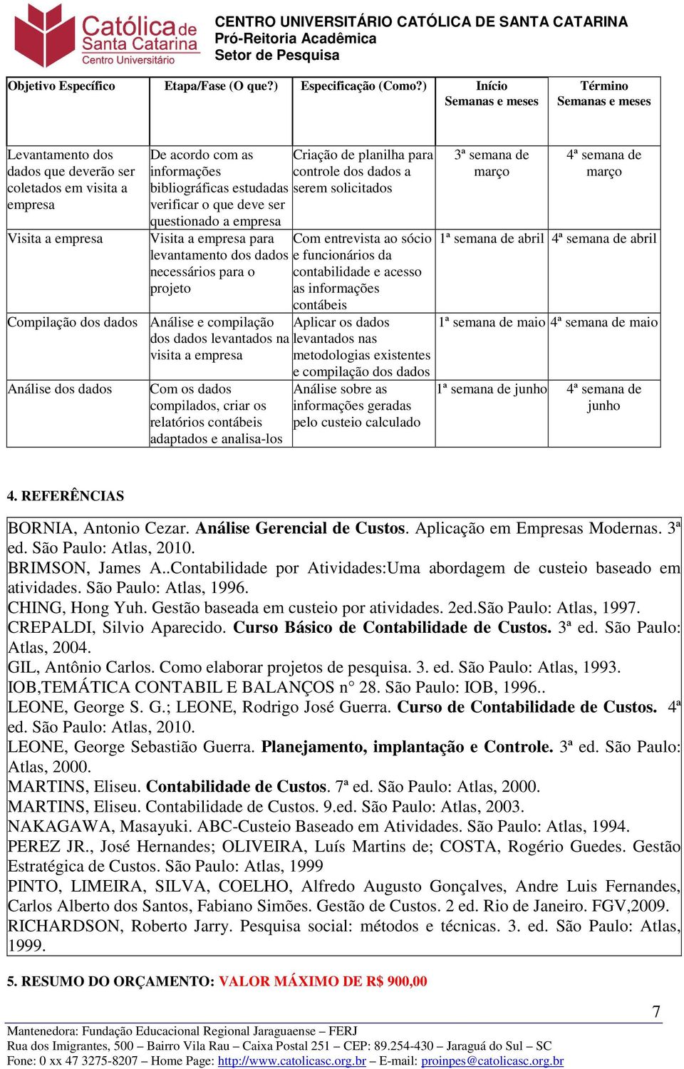 o que deve ser questionado a empresa Visita a empresa para levantamento dos dados necessários para o projeto Compilação dos dados Análise e compilação dos dados levantados na visita a empresa Análise