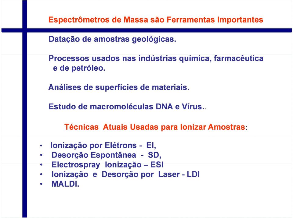 Análises de superfícies de materiais. Estudo de macromoléculas DNA e Vírus.