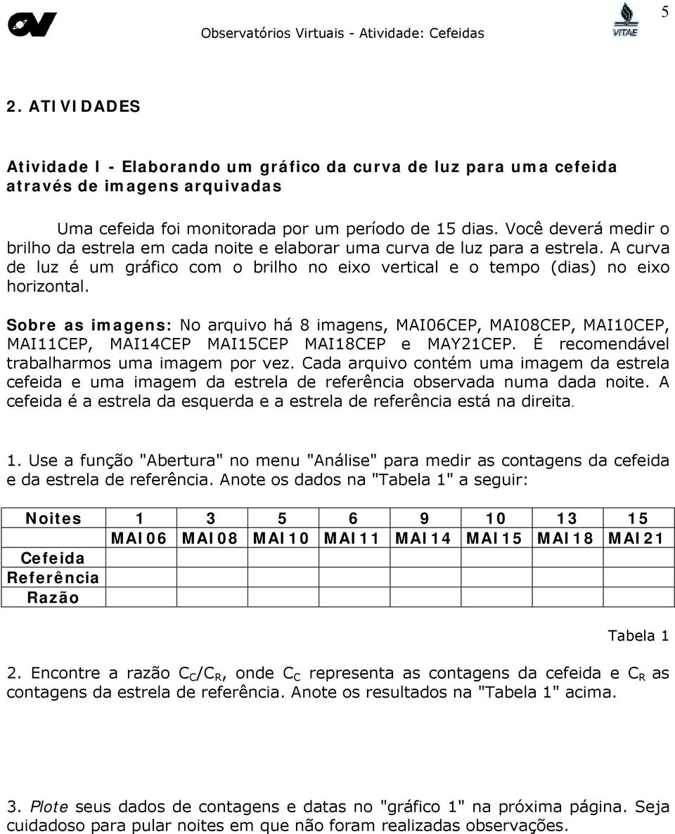 Sobre as imagens: No arquivo há 8 imagens, MAI06CEP, MAI08CEP, MAI10CEP, MAI11CEP, MAI14CEP MAI15CEP MAI18CEP e MAY21CEP. É recomendável trabalharmos uma imagem por vez.