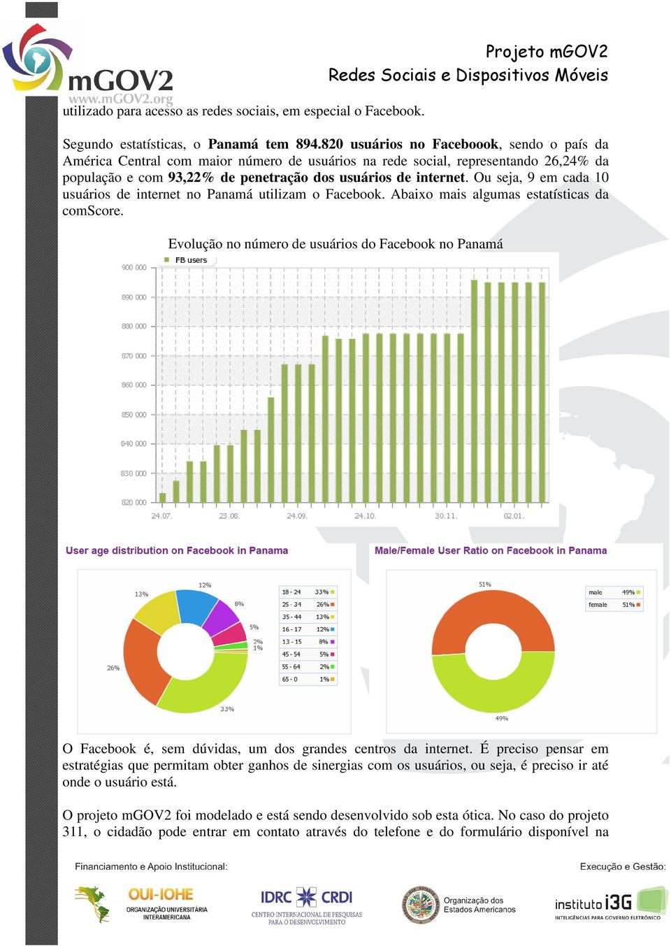 Ou seja, 9 em cada 10 usuários de internet no Panamá utilizam o Facebook. Abaixo mais algumas estatísticas da comscore.