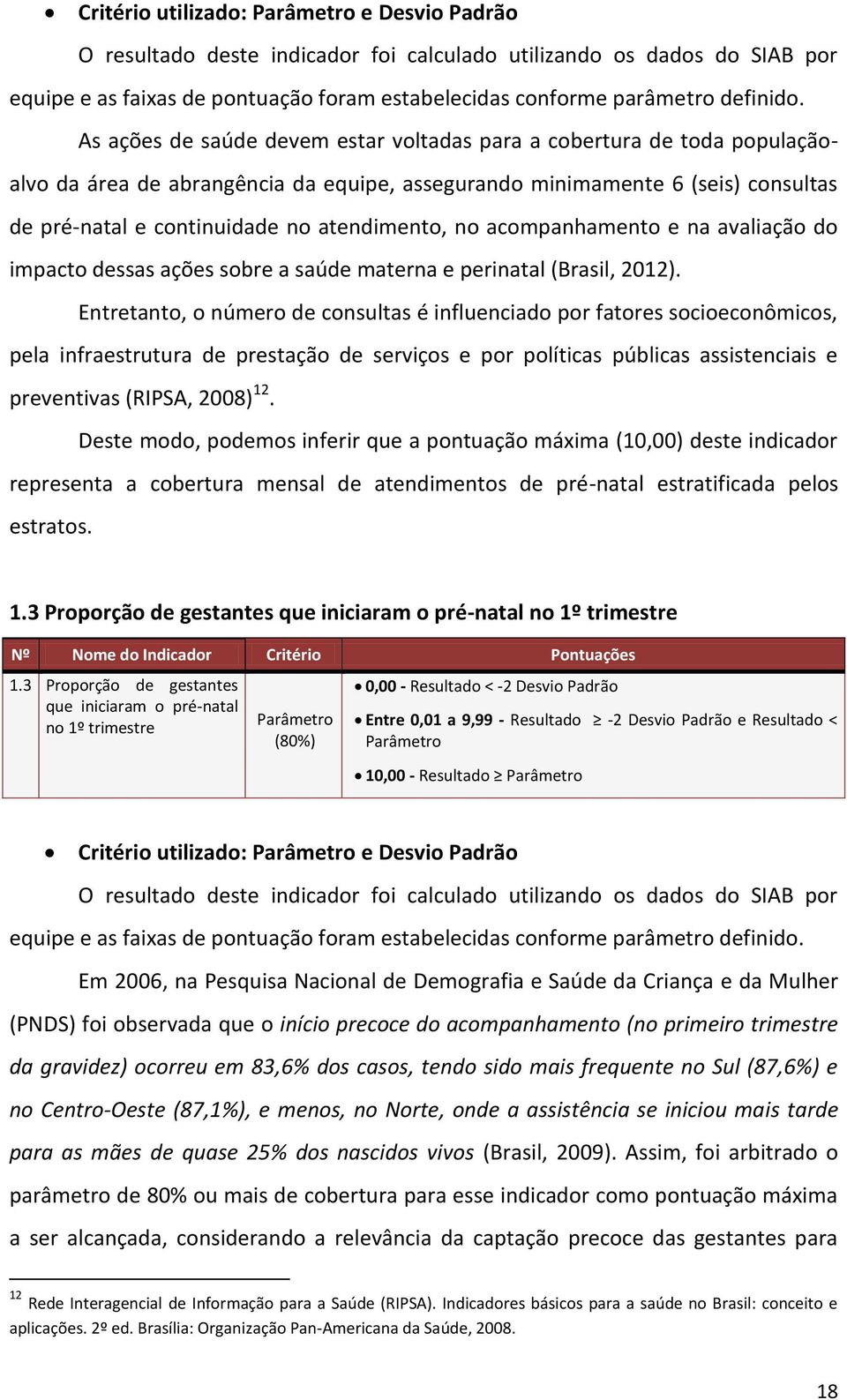 no acompanhamento e na avaliação do impacto dessas ações sobre a saúde materna e perinatal (Brasil, 01).