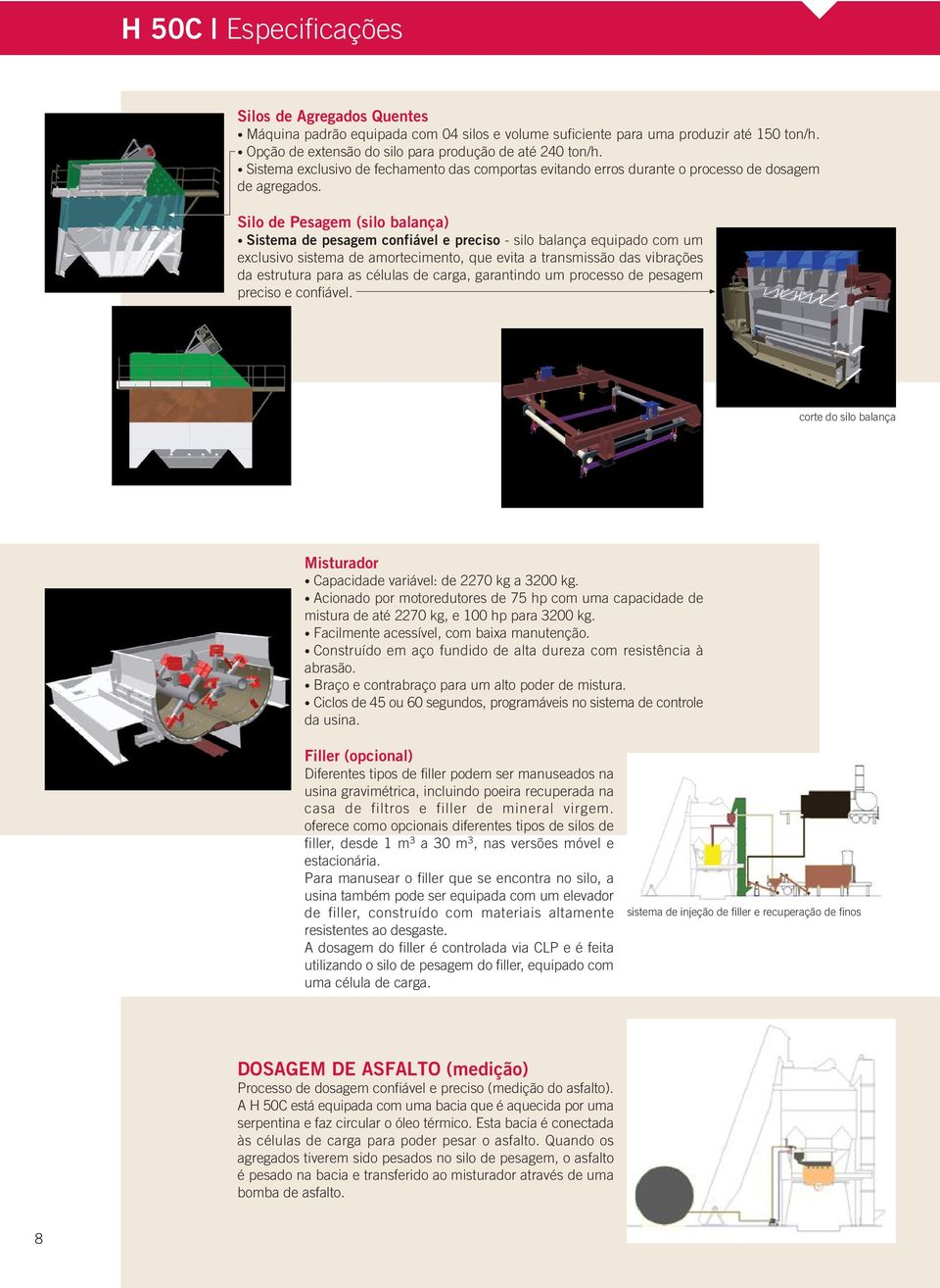 Silo de Pesagem (silo balança) Sistema de pesagem confiável e preciso - silo balança equipado com um exclusivo sistema de amortecimento, que evita a transmissão das vibrações da estrutura para as