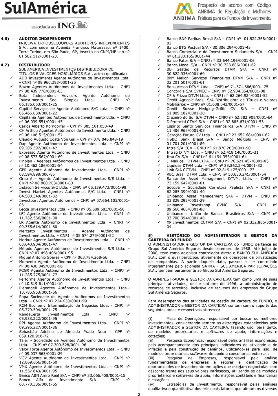 960.283/0001-25 Bawm Agentes Autônomos de Investimentos Ltda. CNPJ nº 08.439.778/0001-03 Beta Independent Advisors Agente Autônomo de Investimento Soc. Simples Ltda. CNPJ nº 06.186.