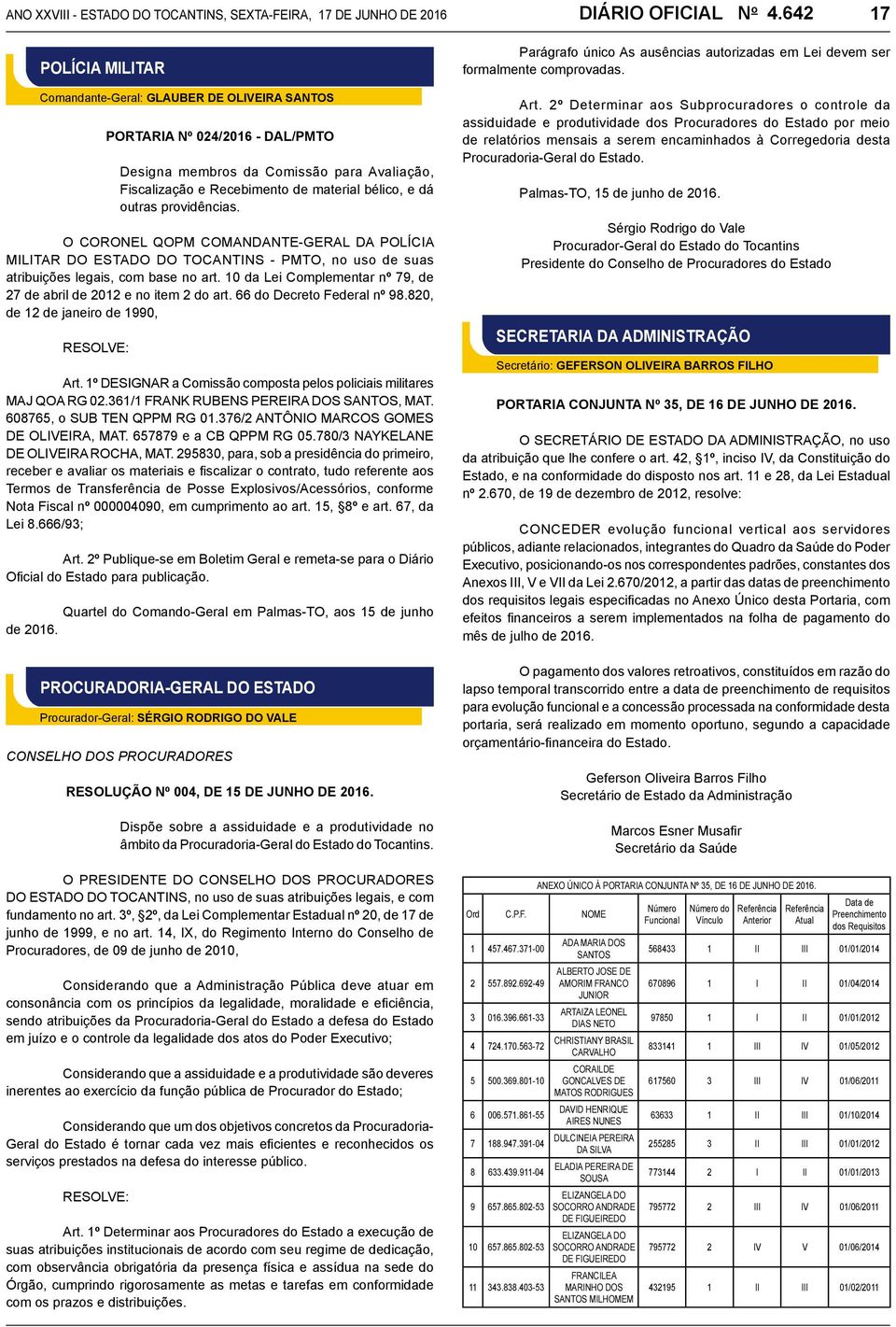 outras providências. O CORONEL QOPM COMANDANTE-GERAL DA POLÍCIA MILITAR DO ESTADO DO TOCANTINS - PMTO, no uso de suas atribuições legais, com base no art.