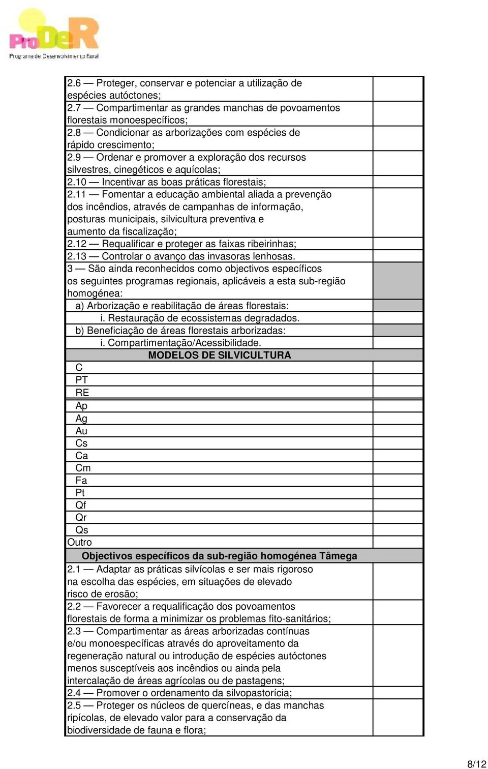 11 Fomentar a educação ambiental aliada a prevenção dos incêndios, através de campanhas de informação, posturas municipais, silvicultura preventiva e aumento da fiscalização; 2.