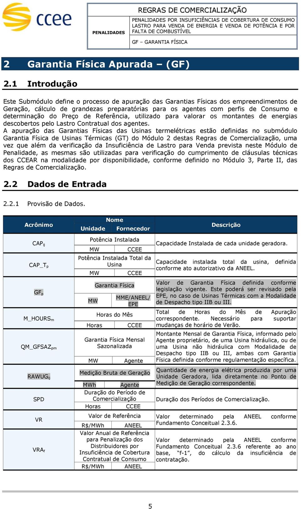 Preço de Referência, utilizado para valorar os ontantes de energias descobertos pelo Lastro Contratual dos agentes.