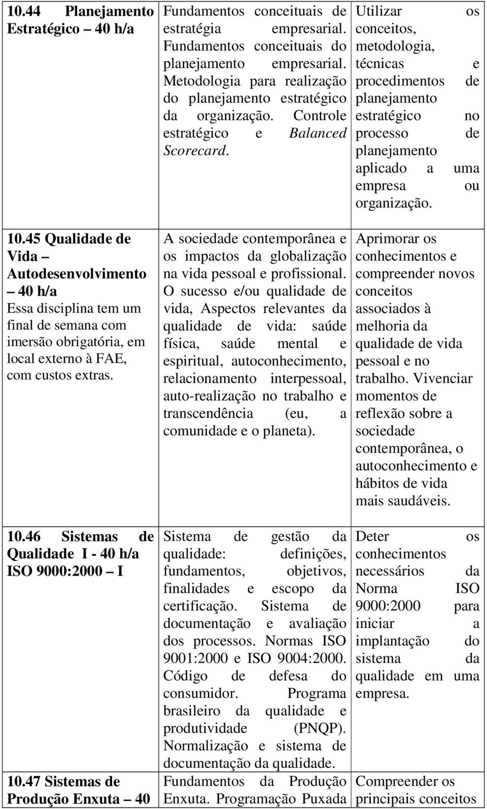 planejamento aplicado a uma empresa ou organização. 10.