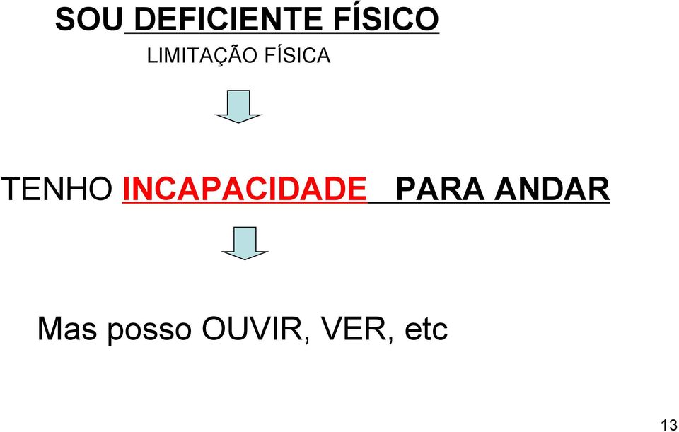 INCAPACIDADE PARA ANDAR